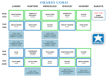 ORARIO CORSI 2023-24!